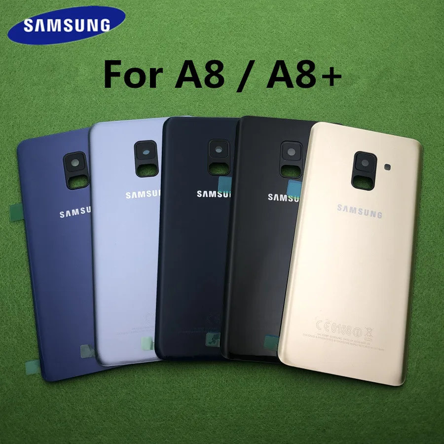 Стекло для Samsung Galaxy A8 2018 A530F Plus + A730F задняя крышка батарейного отсека чехол задней
