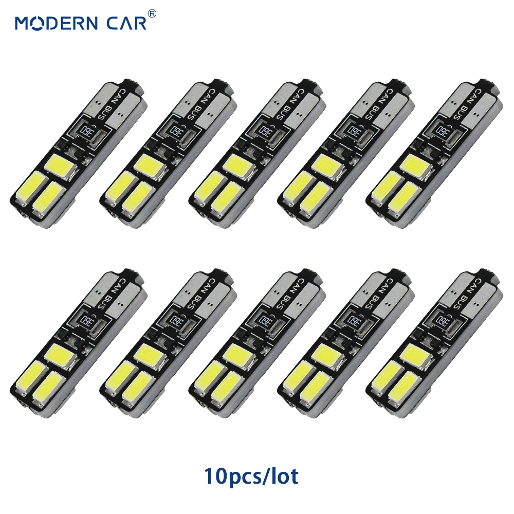MODERN CAR Interior Map Light 10pcs T10 168 194 W5W 6SMD 5630 LED Bulb Error Free Car Canbus Signal Lamp White Trunk Tail Lights
MODERN CAR Interior Map Light 10pcs T10 168 194 W5W 6SMD 5630 LED Bulb Error Free Car Canbus Signal Lamp White Trunk Tail Lights