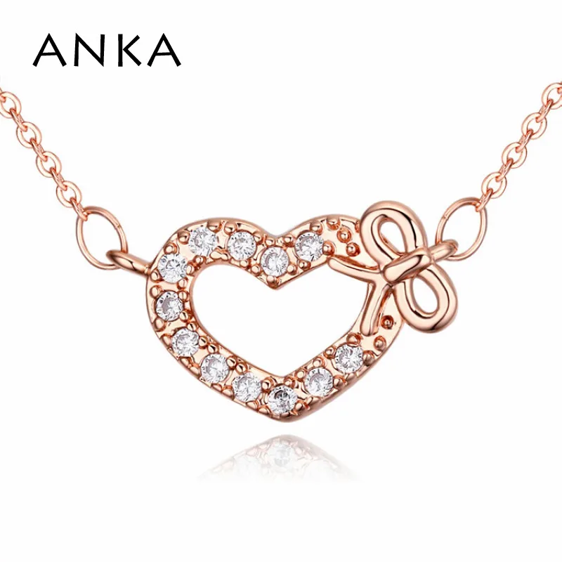 ANKA women romantic love heart bow pendant necklaces gold color long necklace accessories birthday gift decoration 123008
ANKA women romantic love heart bow pendant necklaces gold color long necklace accessories birthday gift decoration 123008