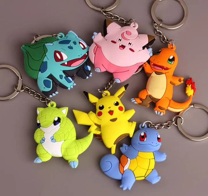 Pikachu Key Chain Pokemon Go PVC Soft Beautiful Silicone Turtle Carton Cut Keychain Car Metal Key Ring Pocket Monster Key Holder
Pikachu Key Chain Pokemon Go PVC Soft Beautiful Silicone Turtle Carton Cut Keychain Car Metal Key Ring Pocket Monster Key Holder