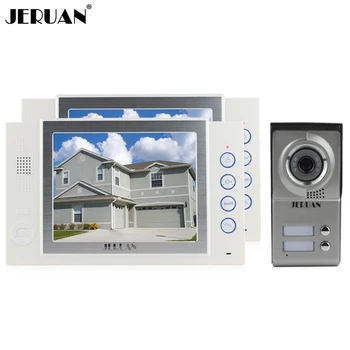 

JERUAN 8 inch video door phone doorbell intercom system video doorphone monitor 2 house 1 outdoor recording photo taking