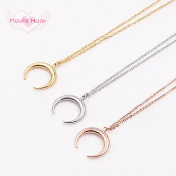 Mavis Hare 20mm Moon Necklace Stainless Steel Moon horseshoe Pendant Chain Necklace with 40cm+5cm Link chain for Christmas Gift
Mavis Hare 20mm Moon Necklace Stainless Steel Moon horseshoe Pendant Chain Necklace with 40cm+5cm Link chain for Christmas Gift