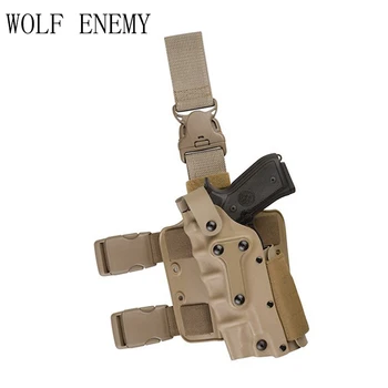 

Tactical Holster style Airsoft Gear Tan Leg Gun Holster for Gl 17 / 1911 M92 M9 SIG P2022 P226