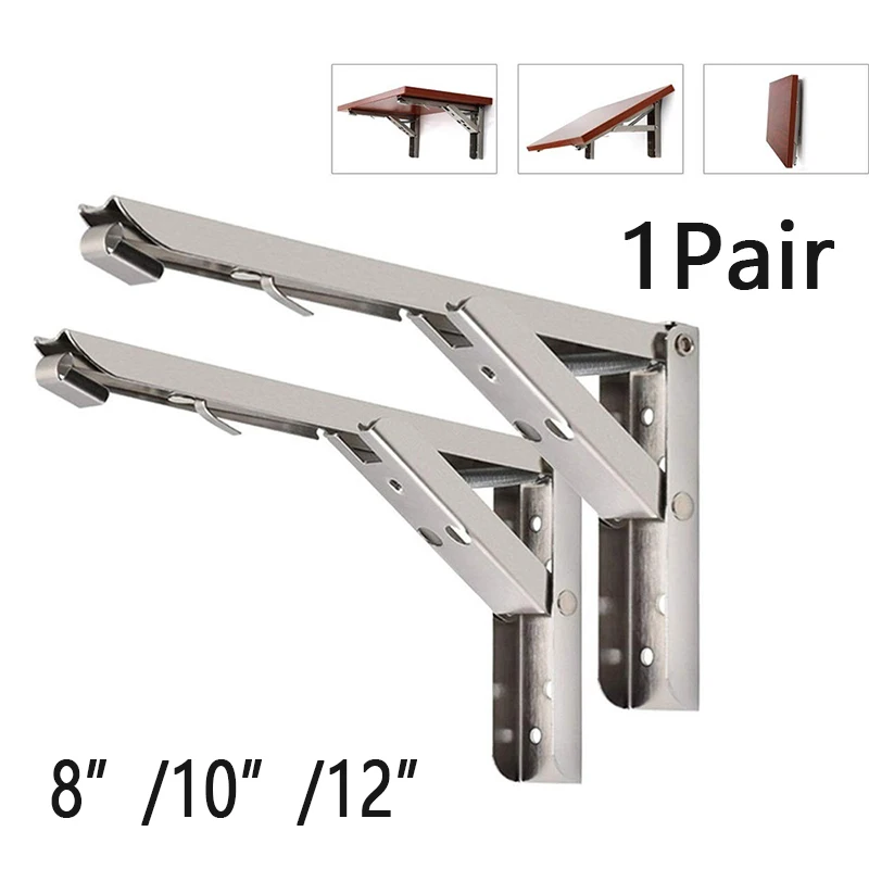 2PCS 8/10/12 Inches Brackets Stainless Steel Triangular Folding Table Folding Bracket Catch Support
2PCS 8/10/12 Inches Brackets Stainless Steel Triangular Folding Table Folding Bracket Catch Support