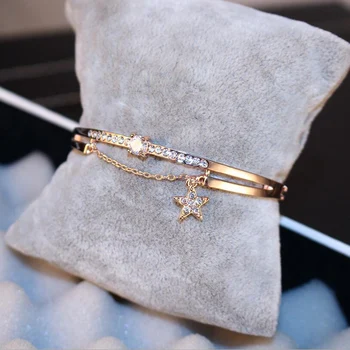 2017 Crystal stars Chain bracelet Bangle for Women luxury Keep color stainless steel Personalized charm rose gold bracelet hand
2017 Crystal stars Chain bracelet Bangle for Women luxury Keep color stainless steel Personalized charm rose gold bracelet hand