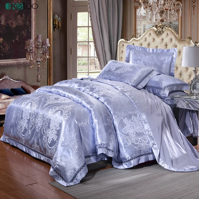 KELUO Jacquard Silk Cotton Luxury Bedding Set King Size Queen Bed Set Lace Duvet Cover Bed Sheet Pillow case
KELUO Jacquard Silk Cotton Luxury Bedding Set King Size Queen Bed Set Lace Duvet Cover Bed Sheet Pillow case