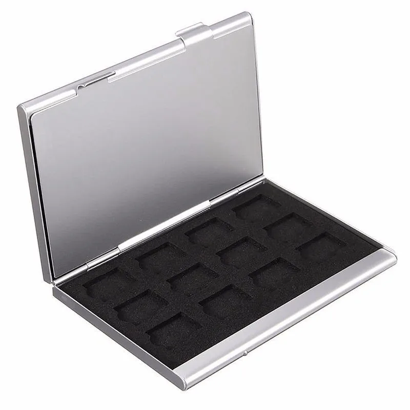 2018 Aluminium Alloy EVA Aluminum Micro for SD MMC TF Memory Card Storage Box Protecter Case 4x for SD card,8 x micro SIM card
2018 Aluminium Alloy EVA Aluminum Micro for SD MMC TF Memory Card Storage Box Protecter Case 4x for SD card,8 x micro SIM card