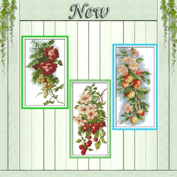 Flowers apples Cherry fruit Grapes rose painting counted print on canvas DMC 11CT 14CT Cross Stitch kit needlework Set embroider
Flowers apples Cherry fruit Grapes rose painting counted print on canvas DMC 11CT 14CT Cross Stitch kit needlework Set embroider