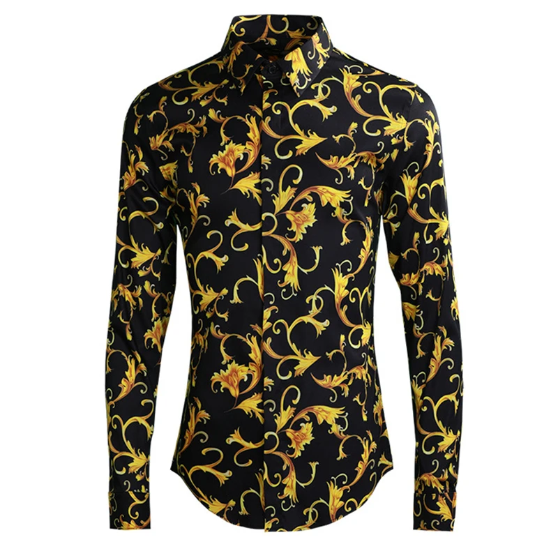 New Classic Yellow Flower Print Shirts Men Slim Fit Long Sleeve Turn-down Collar Shirt Europe Fashion City High Street Clothing
New Classic Yellow Flower Print Shirts Men Slim Fit Long Sleeve Turn-down Collar Shirt Europe Fashion City High Street Clothing