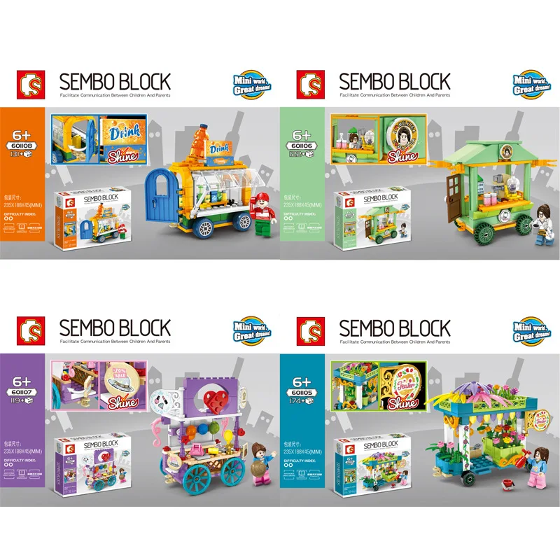 SEMBO Blocks vehicle Mini Shop Building Bricks Store Pedestrian Street Car Model handcart Educational Kids toys Children Gift
SEMBO Blocks vehicle Mini Shop Building Bricks Store Pedestrian Street Car Model handcart Educational Kids toys Children Gift