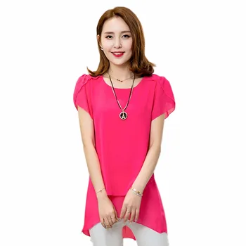 2017 Summer Chiffon Blouse Women Loose Short sleeved shirt Female Fat shirts Breathable Ladies Clothing Large Plus size 6 Color
2017 Summer Chiffon Blouse Women Loose Short sleeved shirt Female Fat shirts Breathable Ladies Clothing Large Plus size 6 Color