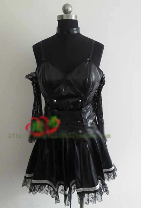 death Note Misa Amane Imitation Leather Dress Sexy Uniform Cosplay Costumes dress+gloves+socks+neck accessory+necklace
death Note Misa Amane Imitation Leather Dress Sexy Uniform Cosplay Costumes dress+gloves+socks+neck accessory+necklace