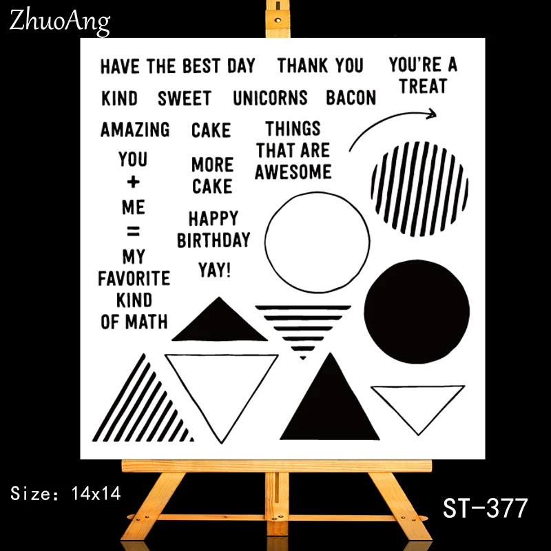 ZhuoAng Round Diamond Shapes Clear Stamps/Seals For DIY Scrapbooking/Card Making/Album Decorative Silicon Stamp Crafts
ZhuoAng Round Diamond Shapes Clear Stamps/Seals For DIY Scrapbooking/Card Making/Album Decorative Silicon Stamp Crafts