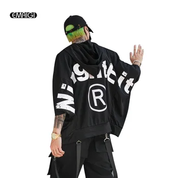 Oversized T-shirt Men Streetwear Hip Hop Loose Bat Sleeve Hooded Tshirt Male Women Letter Printing Tee Shirt
Oversized T-shirt Men Streetwear Hip Hop Loose Bat Sleeve Hooded Tshirt Male Women Letter Printing Tee Shirt