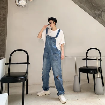 MIXCUBIC 2019 Autumn British style unique big hole Bib jeans for men casual loose Scratched denim Bib jeans men,M-XXL
MIXCUBIC 2019 Autumn British style unique big hole Bib jeans for men casual loose Scratched denim Bib jeans men,M-XXL
