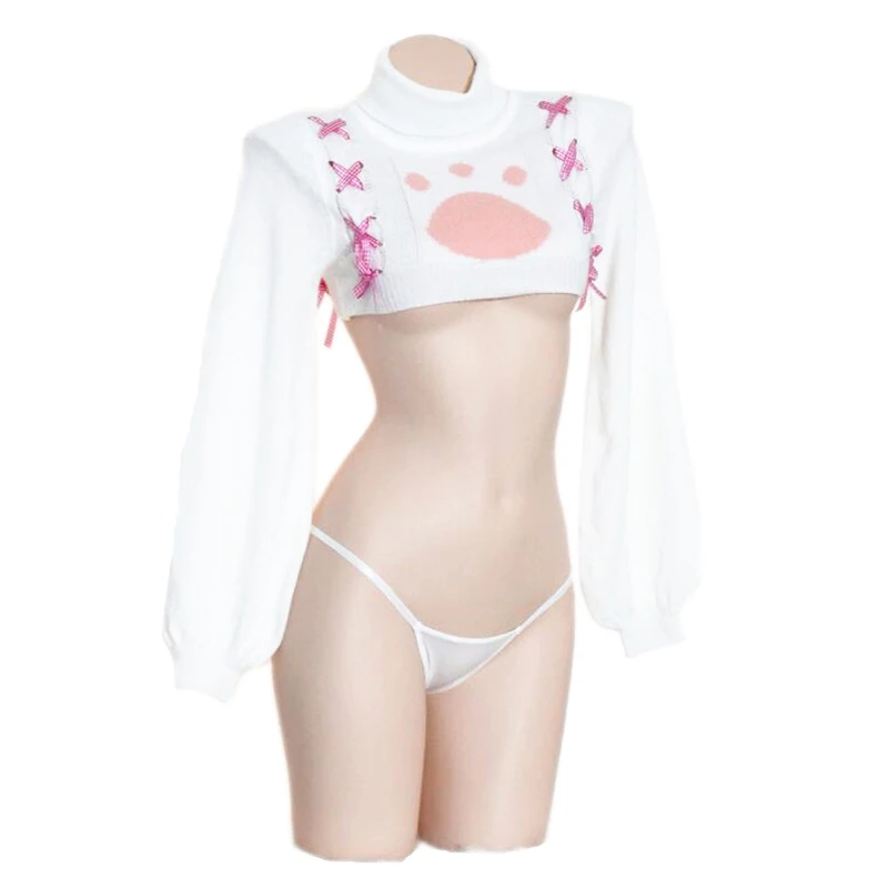 sexy Lingerie set Cat claw pattern Kawaii girl top and panty Temptation Erotic Underwear Costume cosplay Women Porno Lenceria
sexy Lingerie set Cat claw pattern Kawaii girl top and panty Temptation Erotic Underwear Costume cosplay Women Porno Lenceria
