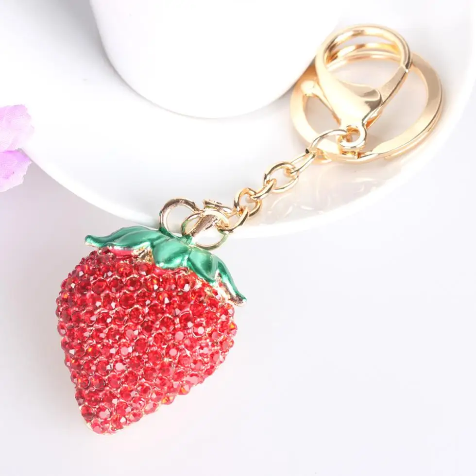 Strawberry Red Lovely Charm Pendent Pendant Crystal Purse Bag Car Key Ring Chain Jewelry Gift Fruit Series New Fashion
Strawberry Red Lovely Charm Pendent Pendant Crystal Purse Bag Car Key Ring Chain Jewelry Gift Fruit Series New Fashion