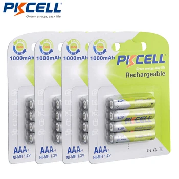 16pcs/4cards PKCELL AAA Rechargeable Battery aaa Ni-MH 1000mAh 1.2V Rechargeable Batteries For Toys Flashlights
16pcs/4cards PKCELL AAA Rechargeable Battery aaa Ni-MH 1000mAh 1.2V Rechargeable Batteries For Toys Flashlights