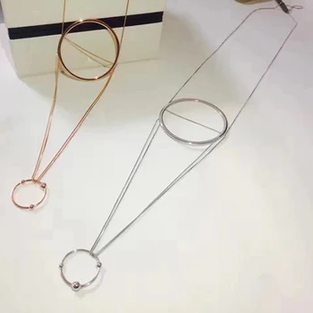 Fashion Hollow Round Circle Long Necklace Elegant 925 Sterling Silver Simple Women Wedding Party Sweater Chain Necklace
Fashion Hollow Round Circle Long Necklace Elegant 925 Sterling Silver Simple Women Wedding Party Sweater Chain Necklace