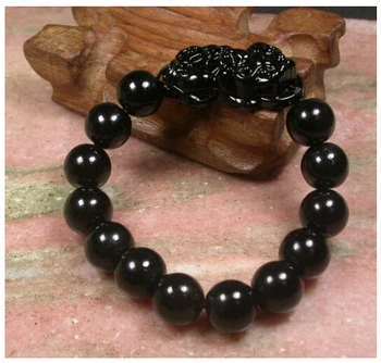 Free Shipping CHINESE Black stone Bead Dragon Pi Xiu Coin Bangle Feng Shui Bracelet 100% Natural
Free Shipping CHINESE Black stone Bead Dragon Pi Xiu Coin Bangle Feng Shui Bracelet 100% Natural