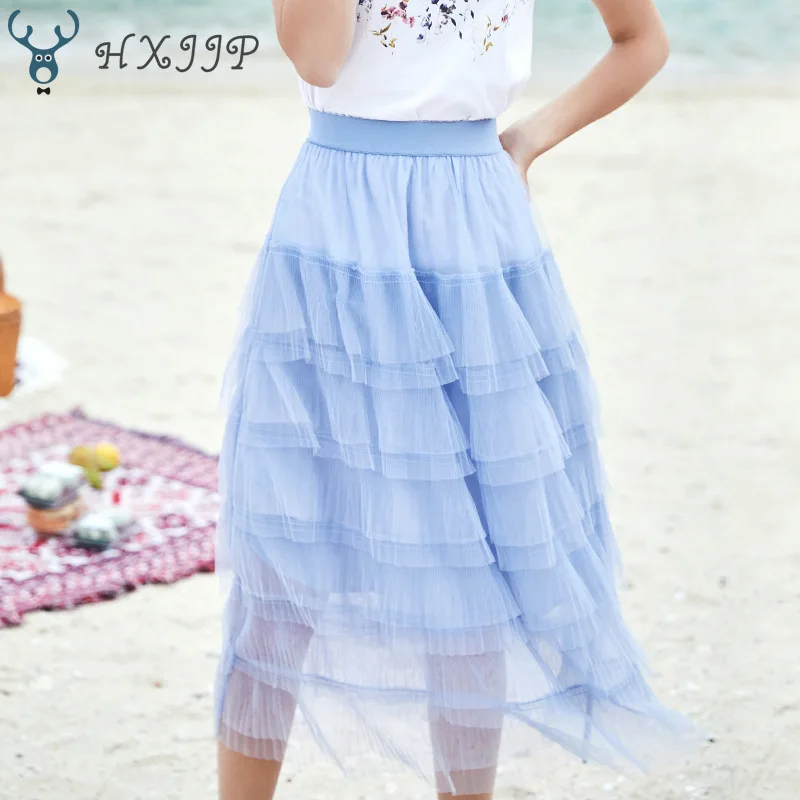 Summer 2019 New Brand Women's Clothing Pure Color Baitie Cake Skirt Sweet Small Fresh Mesh Mesh Half-length Skirt
Summer 2019 New Brand Women's Clothing Pure Color Baitie Cake Skirt Sweet Small Fresh Mesh Mesh Half-length Skirt