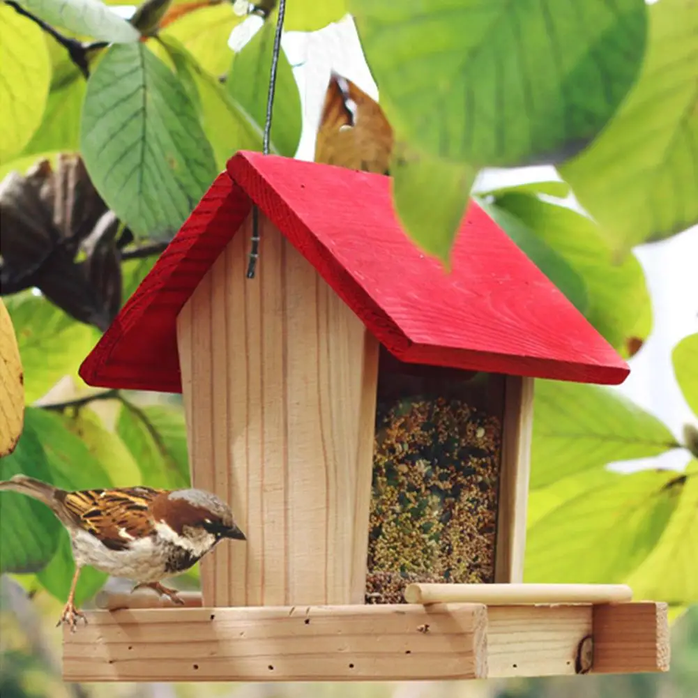 Bird Feeder Wooden Hanging Bird Food Container Rainproof Balcony Villa Bird Food Box House Type Bird Feeder Garden Decoration
Bird Feeder Wooden Hanging Bird Food Container Rainproof Balcony Villa Bird Food Box House Type Bird Feeder Garden Decoration