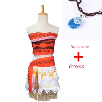 2018 Adult Kids Princess Vaiana Moana Costume Dresses with Necklace Wig Women Girls Halloween Party Moana Dress Costumes Cosplay 
2018 Adult Kids Princess Vaiana Moana Costume Dresses with Necklace Wig Women Girls Halloween Party Moana Dress Costumes Cosplay