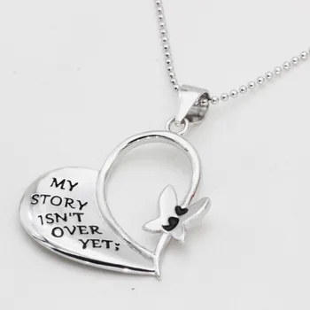 925 Sterling Silver Butterfly Semicolon Pendant Necklace My story isn't over yet ; Jewelry Gift for Women Drop Shipping YLQ7002
925 Sterling Silver Butterfly Semicolon Pendant Necklace My story isn't over yet ; Jewelry Gift for Women Drop Shipping YLQ7002