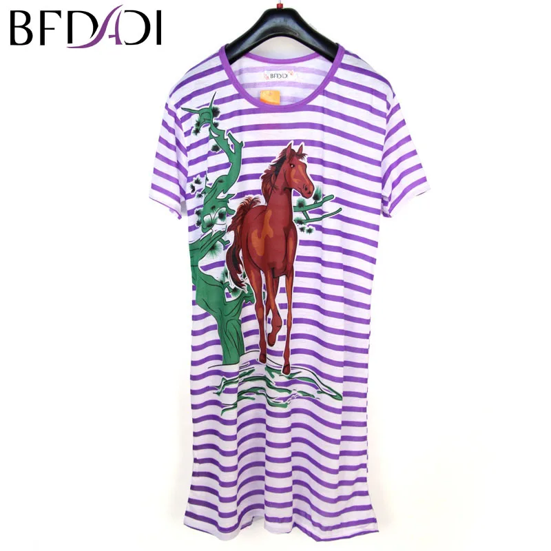 BFDADI 2018 New Fashion Nightgown 6 Styles Cartoon Horse Women's Stripe Sleepwear Short Sleeve Sleep Dress XXL XXXL 4XL
BFDADI 2018 New Fashion Nightgown 6 Styles Cartoon Horse Women's Stripe Sleepwear Short Sleeve Sleep Dress XXL XXXL 4XL