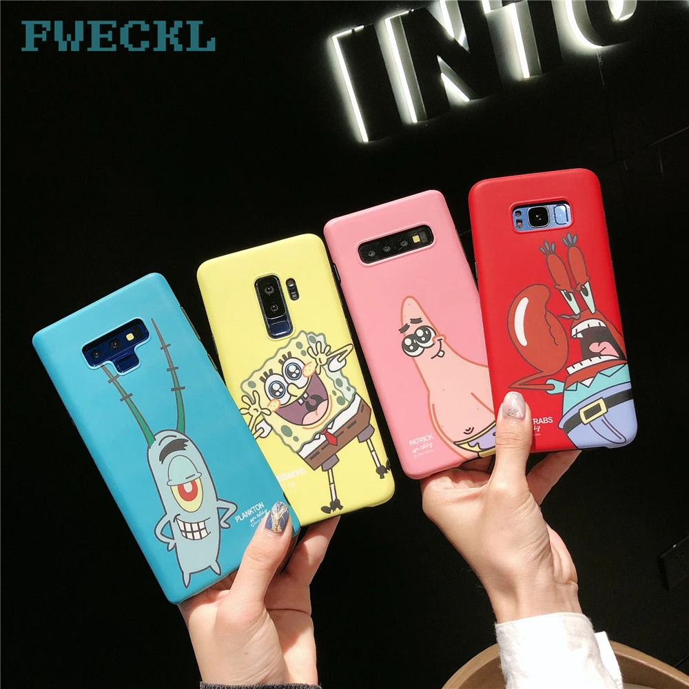 Cartoon Patrick Star SpongeBob Phone Case For Samsung Galaxy S8 S9 S10 Plus S10e S10 Lite Note 8 9 Matte Soft TPU Silicon Cover
Cartoon Patrick Star SpongeBob Phone Case For Samsung Galaxy S8 S9 S10 Plus S10e S10 Lite Note 8 9 Matte Soft TPU Silicon Cover