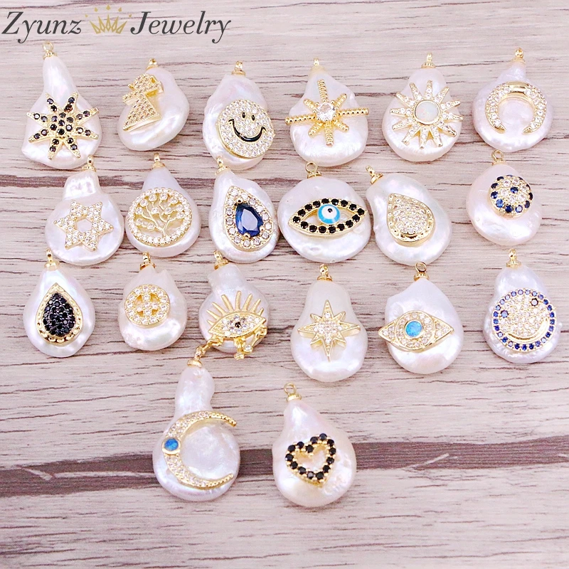 10PCS, Mix Random,Gold micro paved cz charms flat natural freshwater pearl bead pendant charm for diy jewelry making for chocker
10PCS, Mix Random,Gold micro paved cz charms flat natural freshwater pearl bead pendant charm for diy jewelry making for chocker