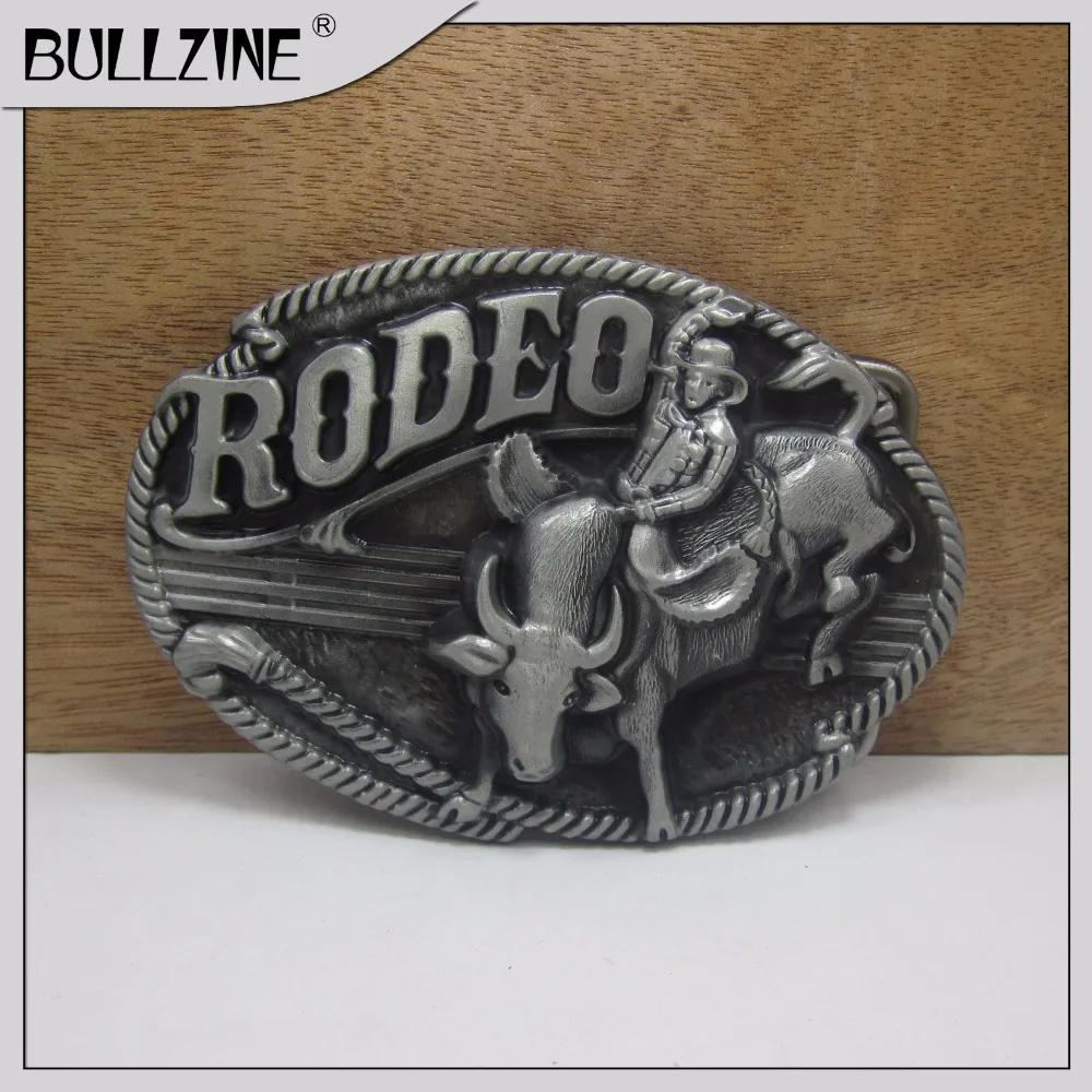 The Bullzine Rodeo belt buckle with pewter finish FP-03257 with continous stock suitable for 4cm width belt
The Bullzine Rodeo belt buckle with pewter finish FP-03257 with continous stock suitable for 4cm width belt
