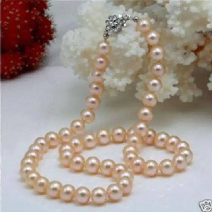 FREE SHIPPING HOT sell new Style >>>> Natural AAA 8-9mm Pink Akoya Pearl Necklace 17 INCH 
FREE SHIPPING HOT sell new Style >>>> Natural AAA 8-9mm Pink Akoya Pearl Necklace 17 INCH
