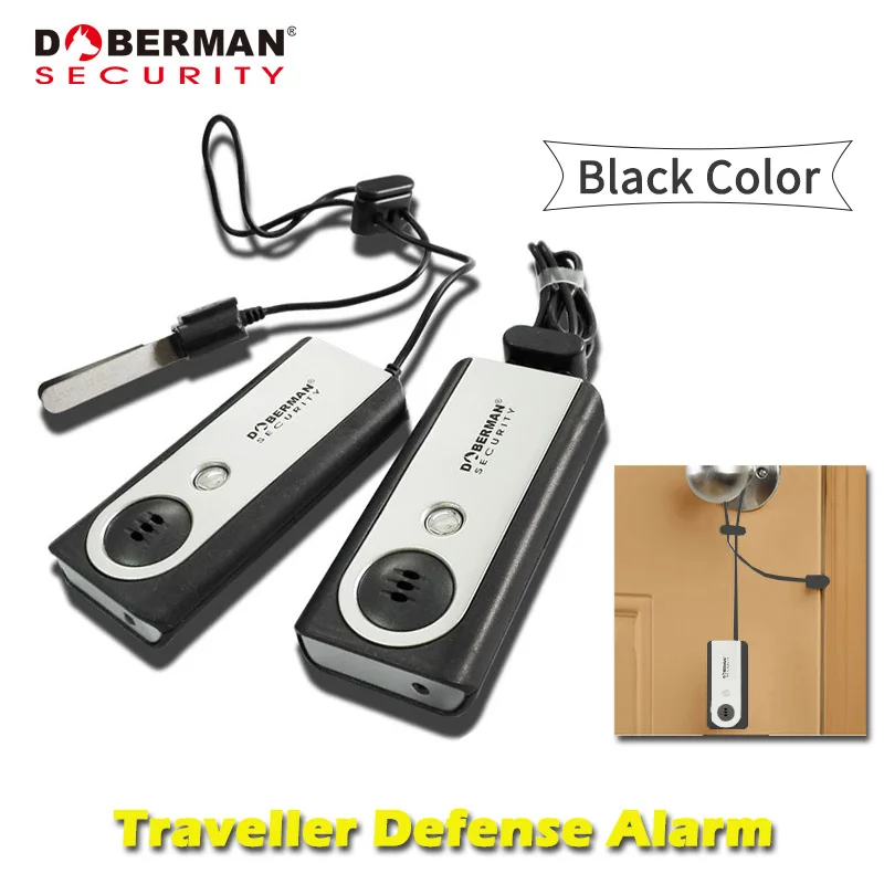 Doberman Security Traveller Defense Alarm Black Color Security Protection Portable Door Alarm with Flash Light Sensor Detector
Doberman Security Traveller Defense Alarm Black Color Security Protection Portable Door Alarm with Flash Light Sensor Detector
