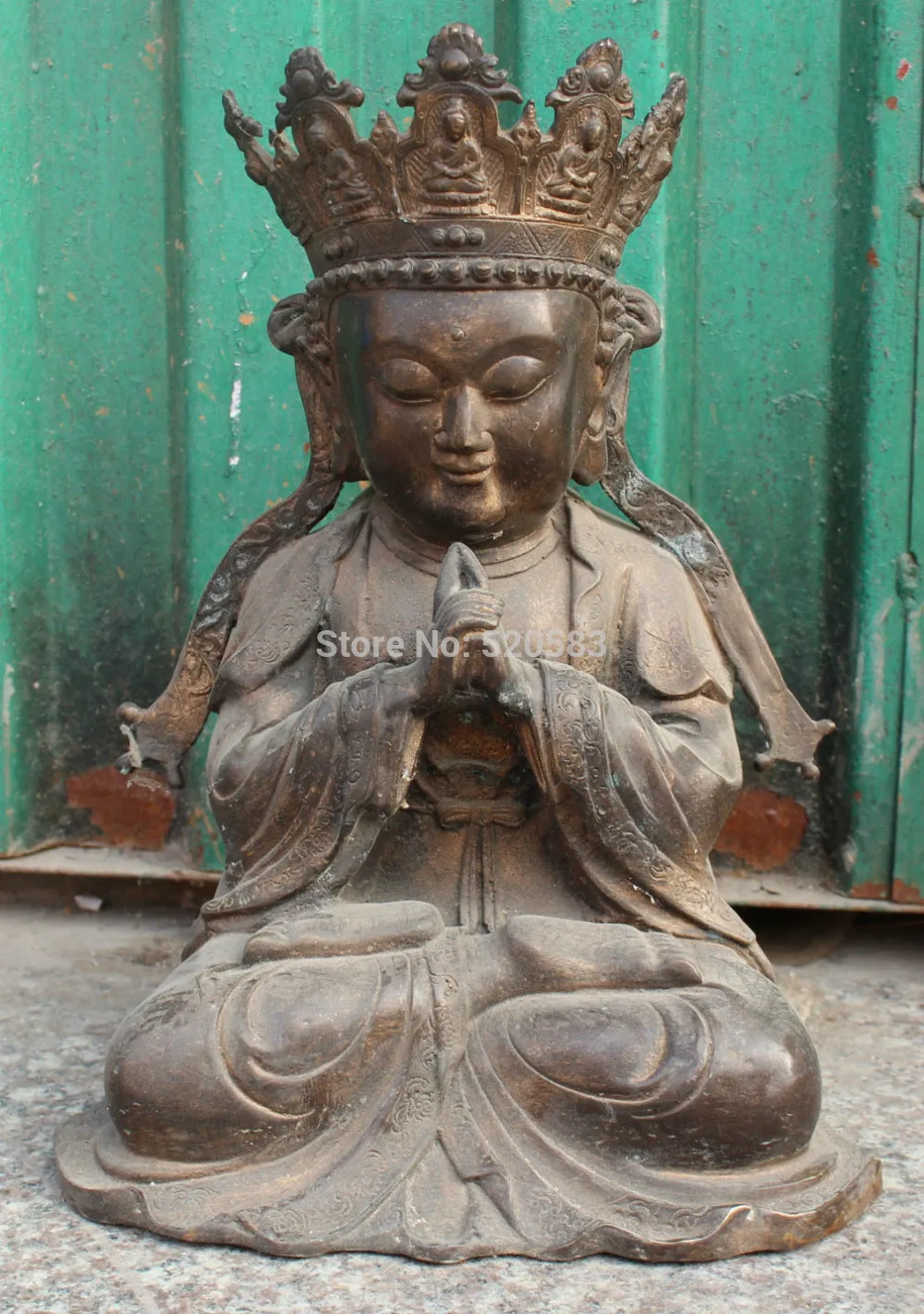 14" Marked Chinese Tibet Buddhism Bronze Hat Shakyamuni Sakyamuni Buddha Statue
14" Marked Chinese Tibet Buddhism Bronze Hat Shakyamuni Sakyamuni Buddha Statue