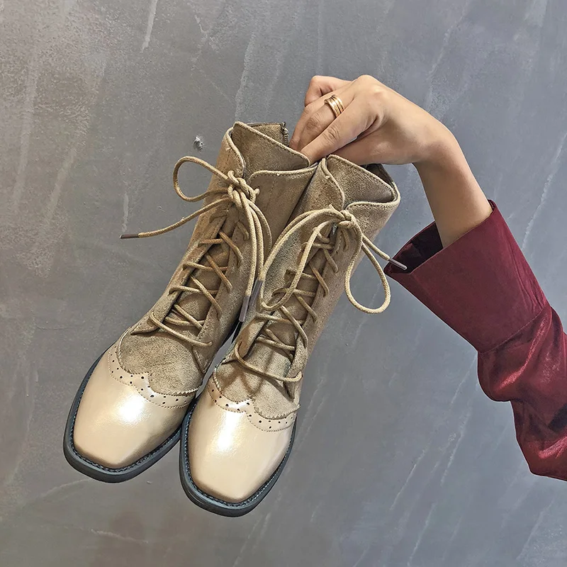 suede and japanned leather patchwork chelsea boots women lace up fretwork ankle boots new ladies autumn winter botas shoes s247
suede and japanned leather patchwork chelsea boots women lace up fretwork ankle boots new ladies autumn winter botas shoes s247