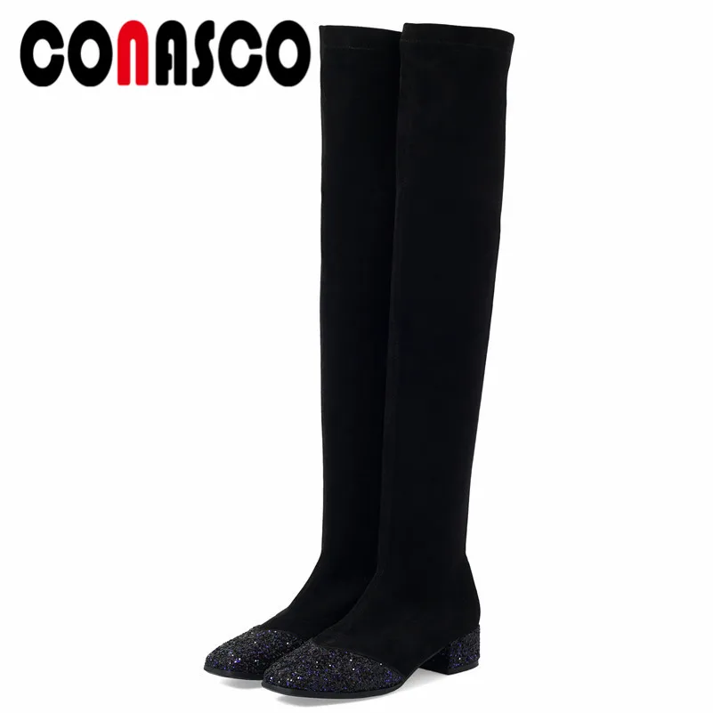 CONASCO New Women Over The Knee High Boots Rhinestone Party Daning Shoes Woman High Heels Tight High Warm Long Snow Boots Shoes
CONASCO New Women Over The Knee High Boots Rhinestone Party Daning Shoes Woman High Heels Tight High Warm Long Snow Boots Shoes