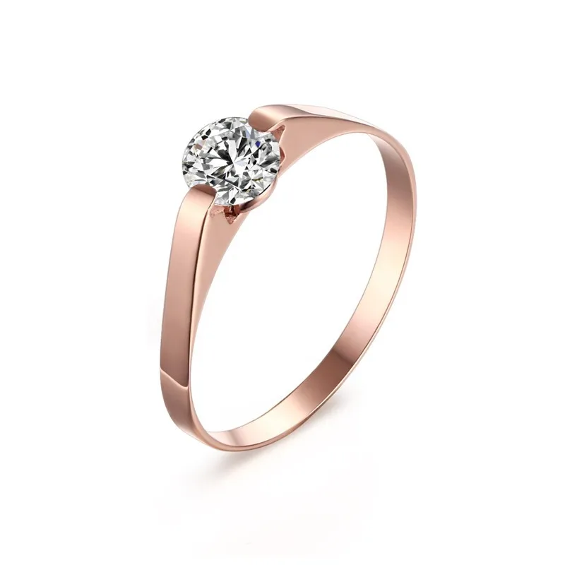 Фото Женское кольцо из нержавеющей стали RE Luxury Shine 2 мм обручальные кольца