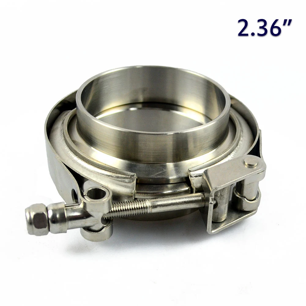 ZUCZUG 2.36" Quick release v band clamp with self align male/female flanges for the Auto exhaust pipe
ZUCZUG 2.36" Quick release v band clamp with self align male/female flanges for the Auto exhaust pipe