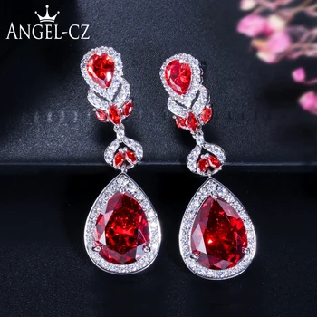ANGELCZ Long Pear Drop Red AAA Cubic Zirconia Stones Big Dangling Earrings For Women Romantic Christmas Party Jewelry Gift AE028
ANGELCZ Long Pear Drop Red AAA Cubic Zirconia Stones Big Dangling Earrings For Women Romantic Christmas Party Jewelry Gift AE028