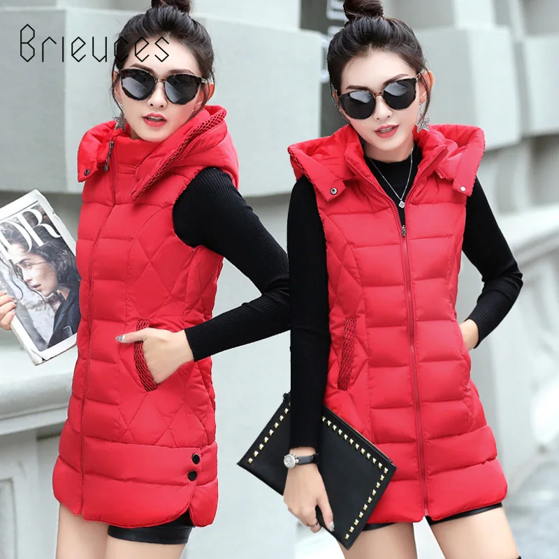 Brieuces 2019 Long Vest Winter Coat Women Sleeveless Jacket Slim Female Quilted Coat Femme Korean Waistcoat Colete
Brieuces 2019 Long Vest Winter Coat Women Sleeveless Jacket Slim Female Quilted Coat Femme Korean Waistcoat Colete