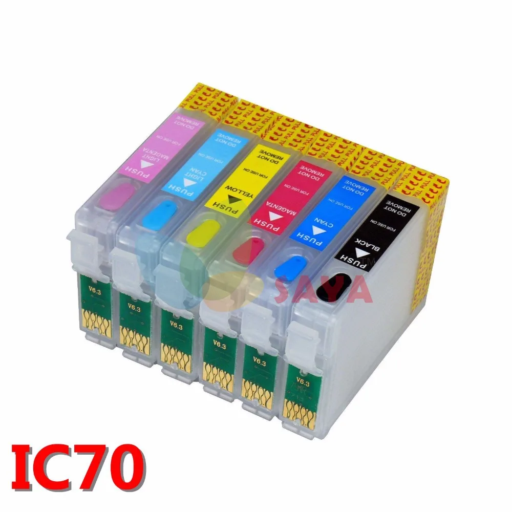 IC70 Refillable Ink Cartridge For Epson EP-905F EP-905A EP-805 EP-775 EP-306 EP-976A3 EP-906F/EP-776A/EP-706A/EP-806A with chips
IC70 Refillable Ink Cartridge For Epson EP-905F EP-905A EP-805 EP-775 EP-306 EP-976A3 EP-906F/EP-776A/EP-706A/EP-806A with chips