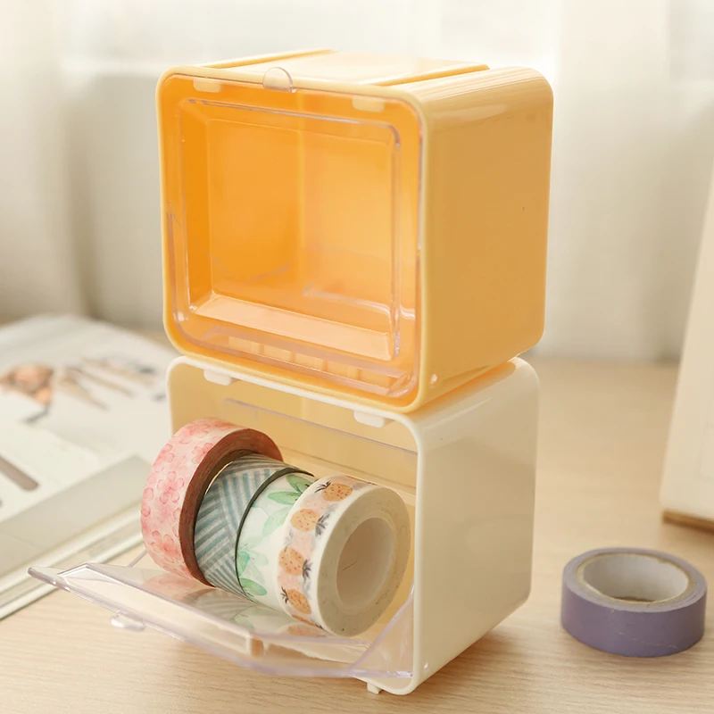 Free shipping Multifunctional transparent paper tape storage box desktop box office stationery storage tool washi tape dispenser
Free shipping Multifunctional transparent paper tape storage box desktop box office stationery storage tool washi tape dispenser