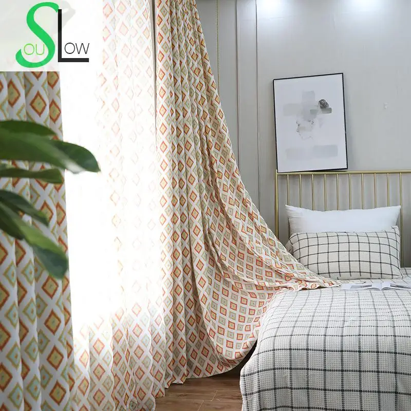 Slow Soul orange Rhombus Direct Curtain Modern Plaid Curtains Cortinas Tulle Cortina For Living Room Kitchen Dormitorio Bedroom
Slow Soul orange Rhombus Direct Curtain Modern Plaid Curtains Cortinas Tulle Cortina For Living Room Kitchen Dormitorio Bedroom