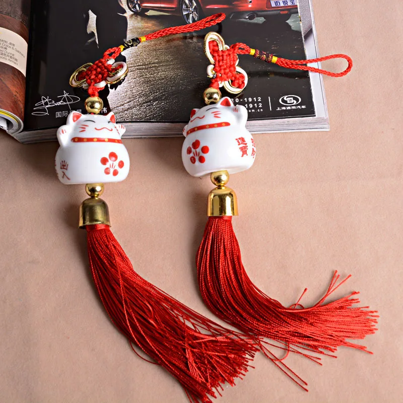 Chinese Knot Souvenir Ceramic Lucky Cat Smile Face Statue Lucky Cat Mascot Home Decoration Car Accessories
Chinese Knot Souvenir Ceramic Lucky Cat Smile Face Statue Lucky Cat Mascot Home Decoration Car Accessories
