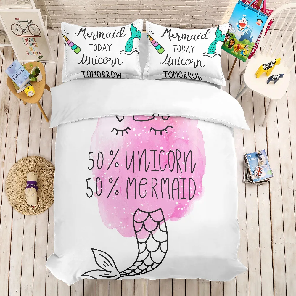 MUSOLEI 3D Duvet Cover Set Mermaid girl,unicorn, free conversion.Soft Bed Bedding Set Twin Queen King Size
MUSOLEI 3D Duvet Cover Set Mermaid girl,unicorn, free conversion.Soft Bed Bedding Set Twin Queen King Size