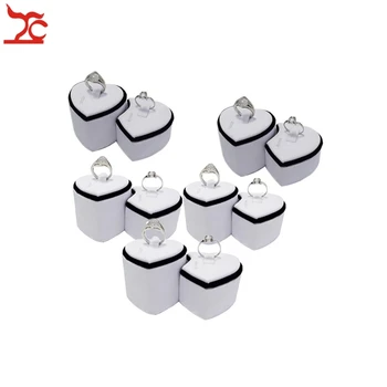 Couple Ring Display Holder 5Pairs Lovers's Ring Exhibition Storage Stand Black and White Double Ring Display Tower Stand11*6*5cm
Couple Ring Display Holder 5Pairs Lovers's Ring Exhibition Storage Stand Black and White Double Ring Display Tower Stand11*6*5cm