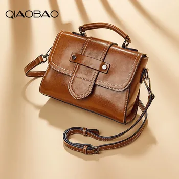 QIAOBAO Women's Luxury Lady Hand Bags 100% Genuine Cow Leather Handbags messenger bag Small Totes
QIAOBAO Women's Luxury Lady Hand Bags 100% Genuine Cow Leather Handbags messenger bag Small Totes