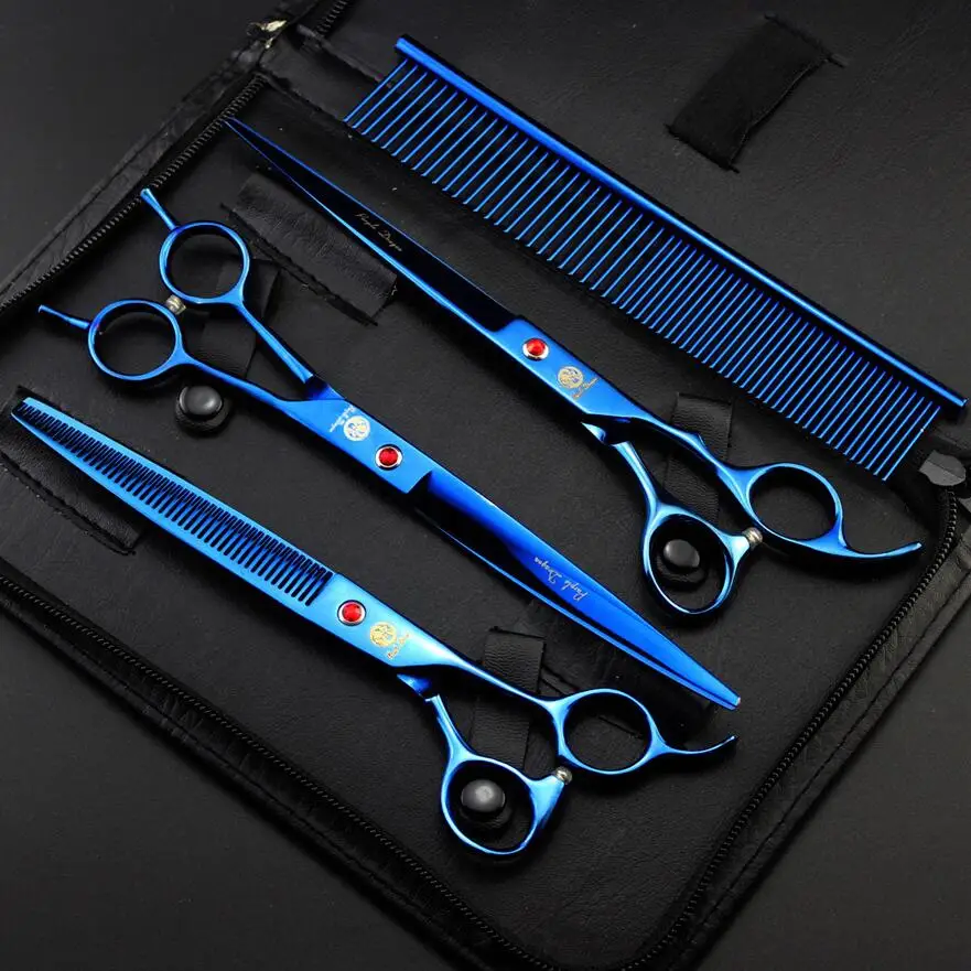 8.0 inch Pro pet grooming scissors Cutting + curved + thinning scissors Set for dog grooming
8.0 inch Pro pet grooming scissors Cutting + curved + thinning scissors Set for dog grooming