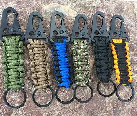 EDC Paracord Rope Keychain Outdoor Camping Survival Kit Military Parachute Cord Emergency Knot Key Chain Ring Camping Carabiner
EDC Paracord Rope Keychain Outdoor Camping Survival Kit Military Parachute Cord Emergency Knot Key Chain Ring Camping Carabiner